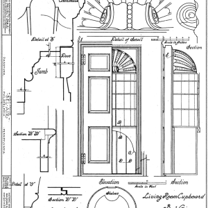 Bellaire Manor cupboard closet elevation and section