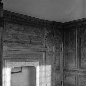 Arch-top wood door and paneling