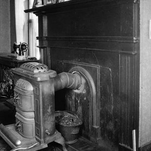 Second floor fireplace and coal stove