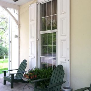 Full-height windows and shutters