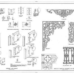 Door hardware detail drawing