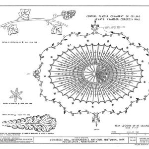 Ceiling medallion drawing