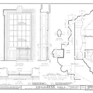 Window elevation and jamb detail drawing