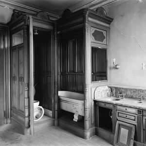 Second Floor bathroom wood paneling