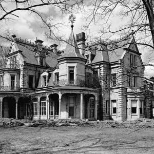 Gothic style roof cresting and gable cornice