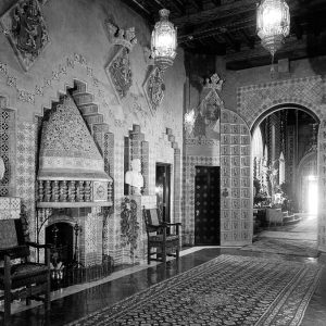 Mar-a-Lago entrance hall fireplace