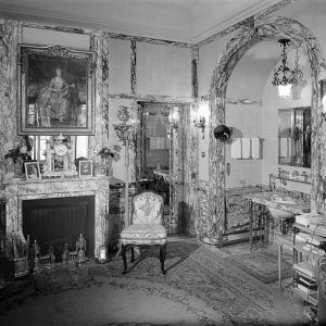 Mar-a-Lago Master Dressing Room  opulent marble moldings