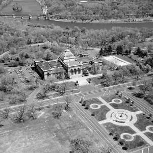 Aerial view of Memorial Hall, Philadelphia PA