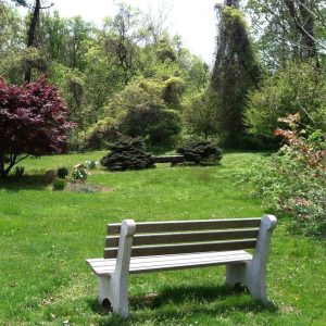 Ridgeland Mansion garden bench