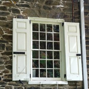 12 over 12 sash window and shutters