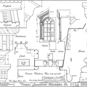 Federal style dormer windows drawing