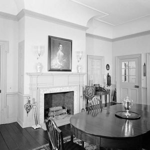 Woodford Mansion dining room fireplace